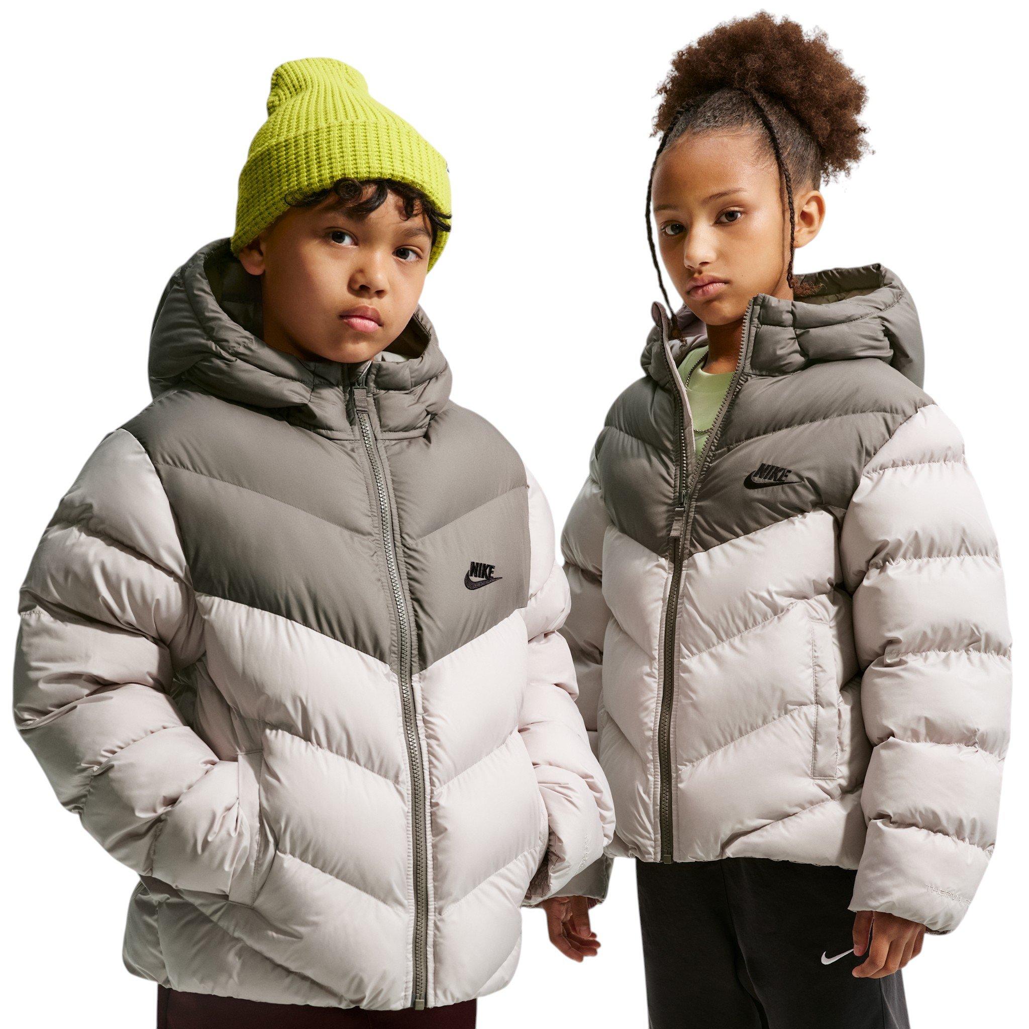 Nike Big Kids' Sportswear All Day Play Therma-FIT Loose-Fit Puffer Jacket - Moon Brown/Cave Stone - MOON BROWN/CAVE STONE